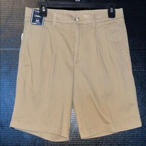 Roundtree & Yorke Men's Khaki Flat Front Shorts